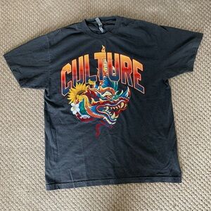 NEW American Apparel Unisex “Culture” Dragon Graphic Cotton Tee Shirt Size Large